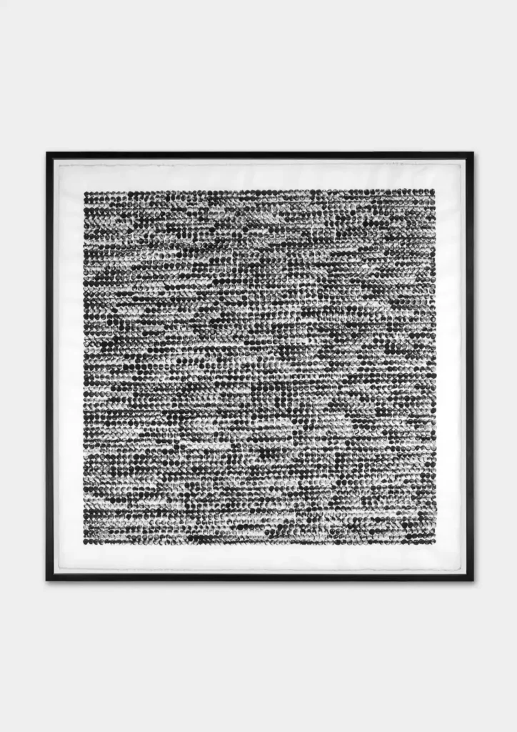 Peinture abstraite noir et blanc