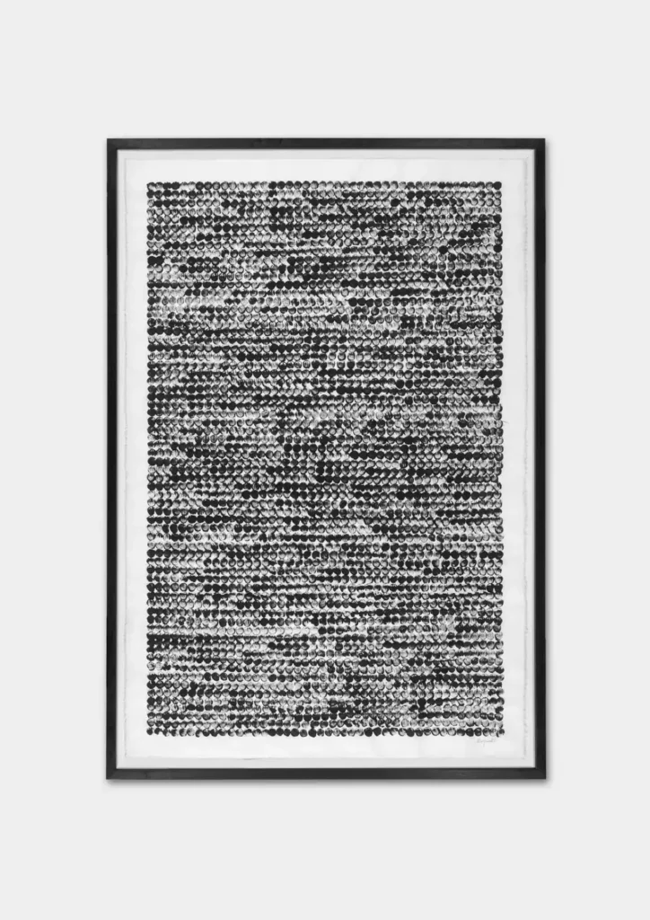 Peinture abstraite noir et blanc