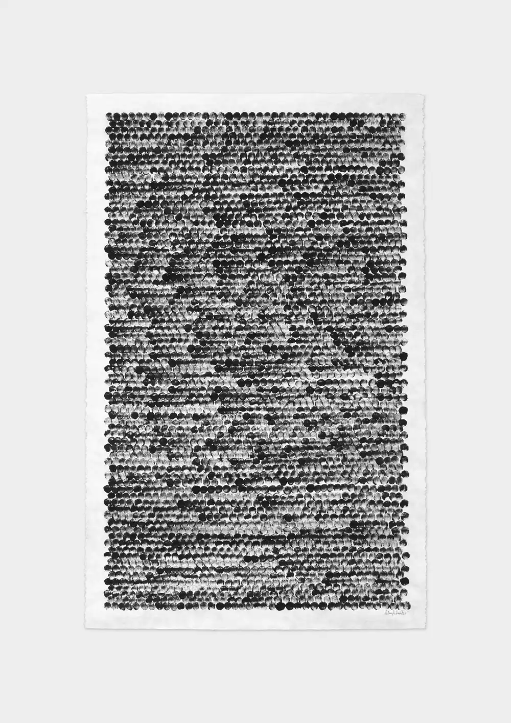 Peinture abstraite noir et blanc