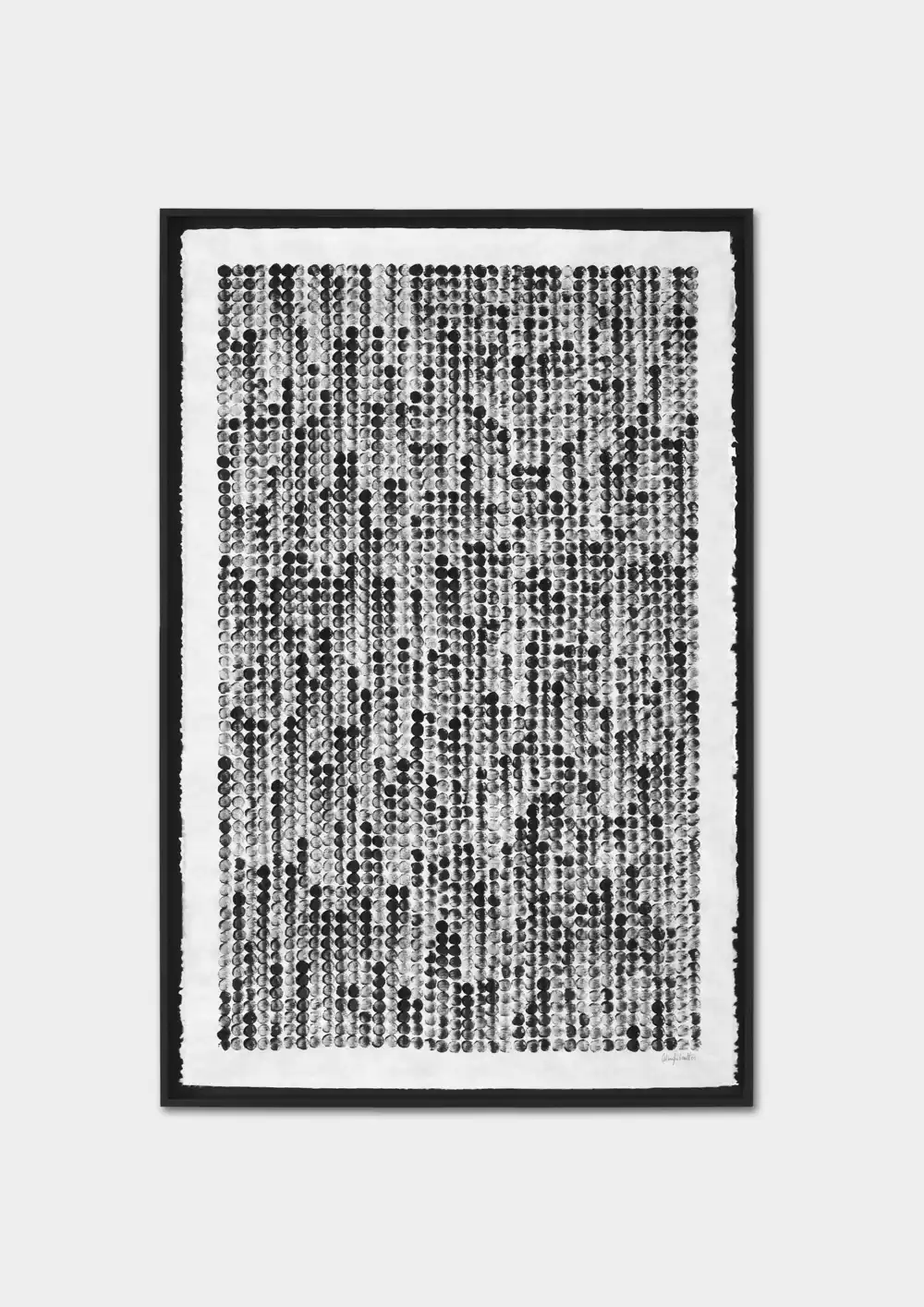 Peinture abstraite noir et blanc