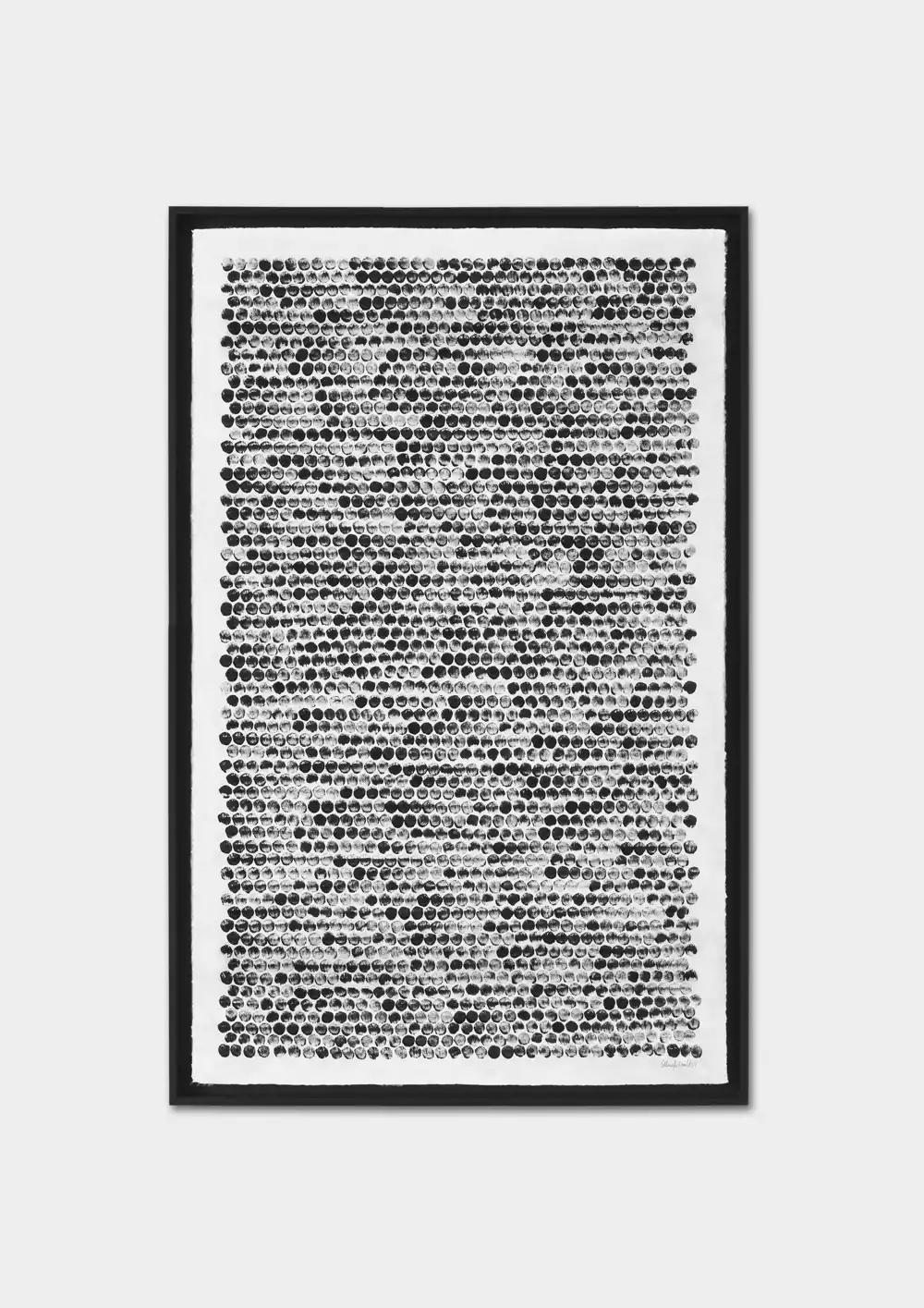 Peinture abstraite noir et blanc