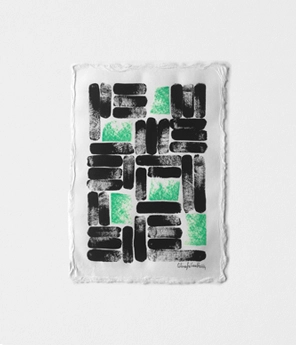 art abstrait sur papier Japon