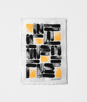 art abstrait sur papier Japon